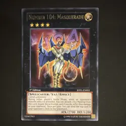 Yu-Gi-Oh! Number 104: Masquerade Xyz Ultra Rare Foil English 1st JOTL-EN055 - Image 1