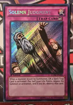 Yu-Gi-Oh! TCG Solemn Judgment LCJW-EN182 1st Edition Secret Rare - Image 1