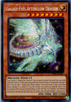 Yugioh Galaxy-Eyes Afterglow Dragon RA01-EN017 1st Edition - Image 1