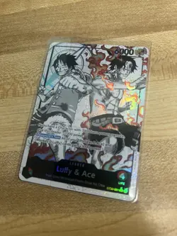 ST30-001 - Luffy & Ace Leader (Alternate Art Parallel - Black/White) - Near Mint - Image 3