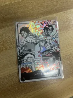 ST30-001 - Luffy & Ace Leader (Alternate Art Parallel - Black/White) - Near Mint - Image 4