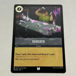 Ransack 199/204 Disney Lorcana The First Chapter Uncommon Cold Foil Card NM - Image 1