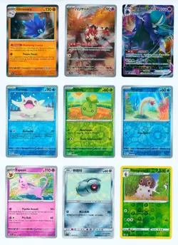 9x Pokemon Card Lot: French/Japanese Full Art VMAX Cards: Espeon, Calyrex - Image 1
