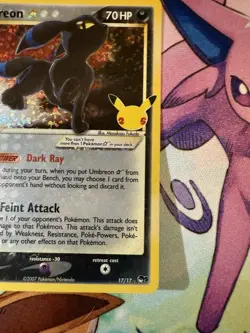 Pokemon TCG Celebrations Umbreon Gold Star Card 17/17 Near Mint Condition - Image 4