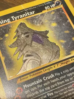 Shining Tyranitar Neo Destiny Secret Rare Holo 113/105 DAMAGED - Image 5