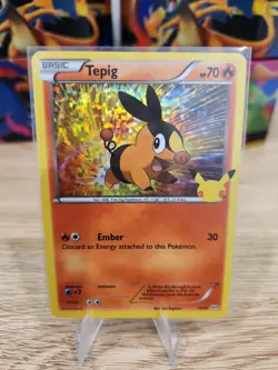 Tepig 13/25 McDonald's 25th Anniversary Holo Stamped Promo 2021 Pokemon NM - Image 1