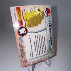 Sandslash #28 | Topps TV Animation Series | Holo Pokemon Card NM | - Image 2
