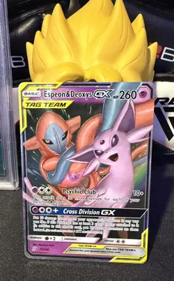Pokemon Espeon & Deoxys GX Sm-Unified Minds 72/236 TAG TEAM Ultra Rare Holo - Image 1