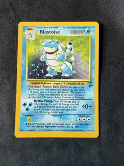 Blastoise 2/130 Holo Rare Base Set 2 Pokemon Card WOTC Vintage LP - Image 1