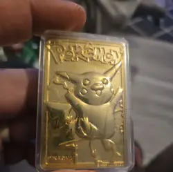 Pokemon Pikachu #25 23KT Gold-Plated Trading Card - Image 1