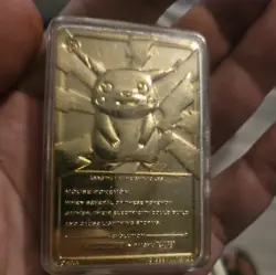 Pokemon Pikachu #25 23KT Gold-Plated Trading Card - Image 2
