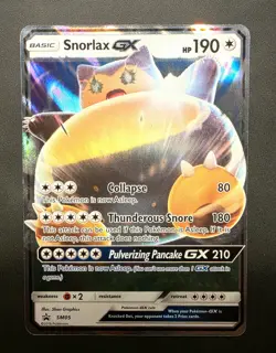 Pokemon Snorlax GX SM05 Holo Card - SM Promo 2016 Set - TCG Basic English - Image 2