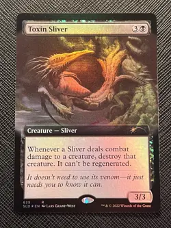 TOXIN SLIVER - MTG - FOIL - EXTENDED ART - SLD SECRET LAIR - 2022 - NM - Image 1