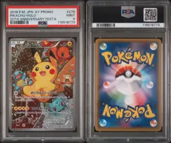 2016 Pokemon Japanese XY Promo 20th Anniversary Festa #279 Pikachu Holo PSA 9 - Image 1