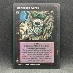 Renegade Garou 1994 Jyhad Vampire The Eternal Struggle Limited CCG Game Card - Image 1