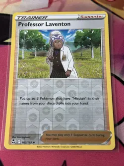 Professor Laventon - 162/195 - Reverse Holo - Silver Tempest - NM Pokemon Card - Image 1