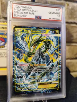 Pokemon M.Rayquaza EX 30th SAR Signed UV Italian Artist F.C 3 Of 30 F.C - Image 4