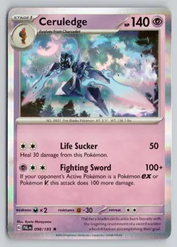 CERULEDGE 098/193 RARE PALDEA EVOLVED POKEMON HOLO NM - Image 1