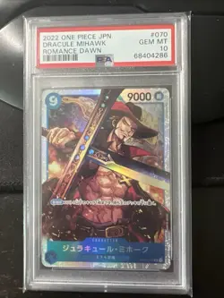 PSA 10 Gem Mint Dracule Mihawk Romance Dawn OP01-070 PRB01 One Piece Jap V - Image 1
