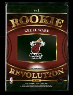 Kel'el Ware ROOKIE CARD LOT - Prizm Parallels - Miami Heat - Image 3