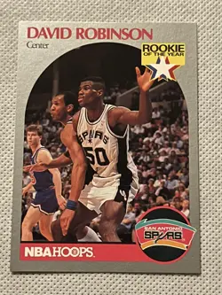 1990-91 NBA Hoops David Robinson #270 Rookie of the Year Card - Lot Of 6 - Image 1