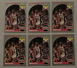 1990-91 NBA Hoops David Robinson #270 Rookie of the Year Card - Lot Of 6 - Image 3
