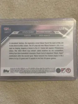 Lionel Messi/Steph Curry 2024 TOPPS NOW Card #128 Night Night Celebration (MINT) - Image 2