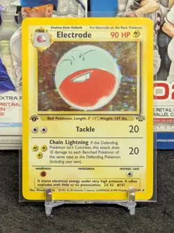 1999 Pokemon TCG WOTC Electrode 1st Edition Foil Rare Card 2/64 Jungle Set LP- - Image 1