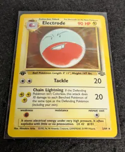 1999 Pokemon TCG WOTC Electrode 1st Edition Foil Rare Card 2/64 Jungle Set LP- - Image 3