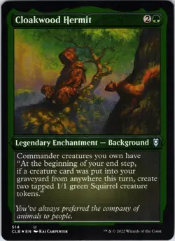 Cloakwood Hermit (Foil Etched) 514 Battle for Baldur's Gate Foil NM - Image 1
