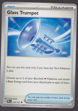 Glass Trumpet Uncommon SV: Prismatic Evolutions 110/131 Pokemon Card TCG - Image 1