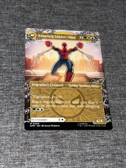 Peter Parker Borderless Non-Foil #208 Mythic MTG Spider‑Man SPM EN NM - Image 1