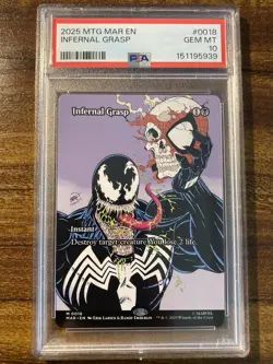 MTG✨INFERNAL GRASP Borderless/Full Art✨Marvel’s Spider-Man PSA 10 MYTHIC Instant - Image 1