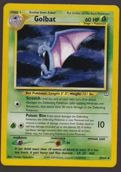 Golbat Uncommon Neo Revelation 29/64 Pokemon Trading Card TCG - Image 1