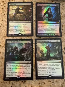 Magic The Gathering MTG Foil Lot 4 Fatal Push Captivating Vampire Bloodline - Image 1