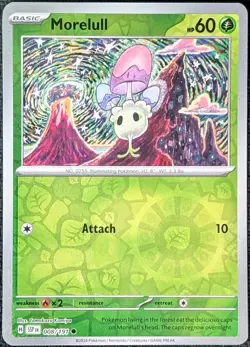 Morelull 008/191 Surging Sparks Reverse Holo Pokemon NM - Image 1