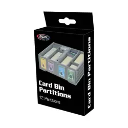 BCW Card Storage Box Card Bin Partitions - Gray New - Image 1