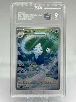 2025 Pokemon White Flare Vanillish Illustration Rare #112/086 TAG 9 - Image 1