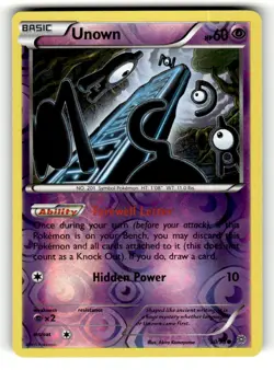 Unown 30/98 Common Ancient Origins Reverse Holo Pokemon Near Mint - Image 1