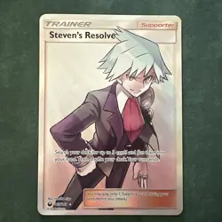 Pokemon Steven’s Resolve 165/168 Sun & Moon Celestial Storm Full Art Trainer - Image 1