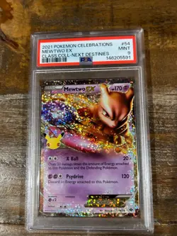 POKEMON 2021 Celebrations Next Destinies Classic MEWTWO EX #54 PSA 9 Mint RARE - Image 1