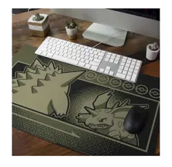 Pokemon TCG Pokemon Red & Green Opening Scene Playmat Gengar vs Nidorino - Image 2