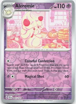 Alcremie 65/142 Rare Stellar Crown Pokemon Reverse Holo LP - Image 1