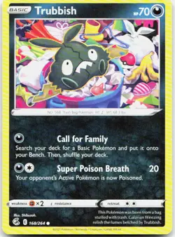 Trubbish 168/264 Common Fusion Strike Pokemon LP - Image 1