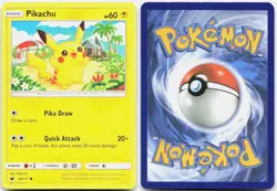 Pikachu 30/111 Common Crimson Invasion Pokemon LP - Image 3