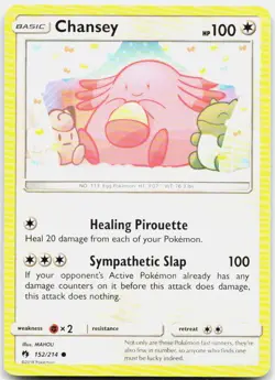 Chansey 152/214 Common Lost Thunder Pokemon NM - Image 1