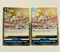 Gravity Blade Raging Tiger R OP06-058 Wings Of The Captain One Piece CCG (X2 - Image 1