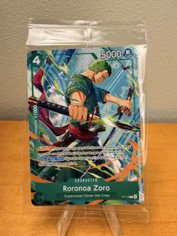 One Piece Promo Card Roronoa Zoro P-114 Lvl Up Con Exclusive English NM/M - Image 1