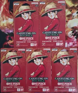 One Piece TCG OP-13 Carrying On His Will Sleeved Booster Pack Lot of 5 English - Image 1