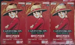 One Piece TCG OP-13 Carrying On His Will Sleeved Booster Pack Lot of 5 English - Image 3